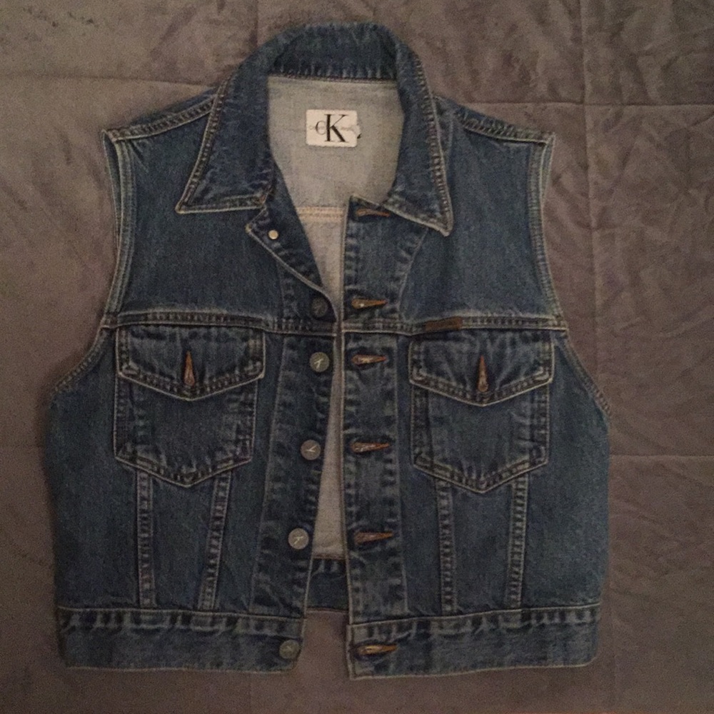 Classic Calvin Klein Denim Button Up Vest